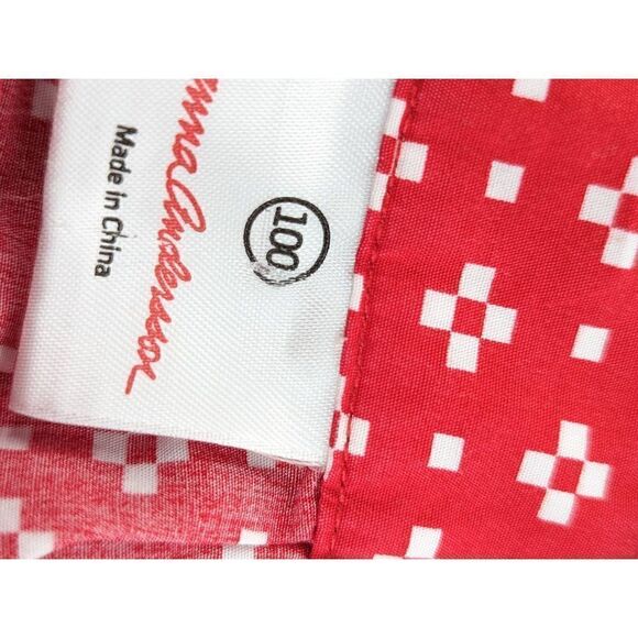 Hanna Anderson Girl’s Red Ribbon Strap Cotton Shift Dress Size 4 - Picture 8 of 11